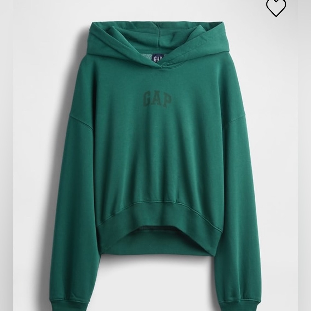 NWT GAP VintageSoft Cropped Logo Hoodie - Picture 4 of 6